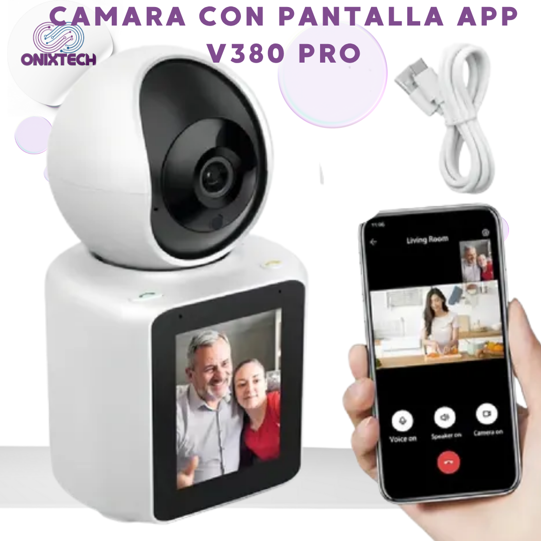 CAMARA CON PANTALLA APP V380 PRO